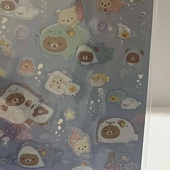 Rilakkuma Sparkly Sea Life Sticker Sheet - Picture 3 of 5